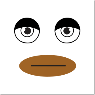 Bored cartoon face expression Posters and Art